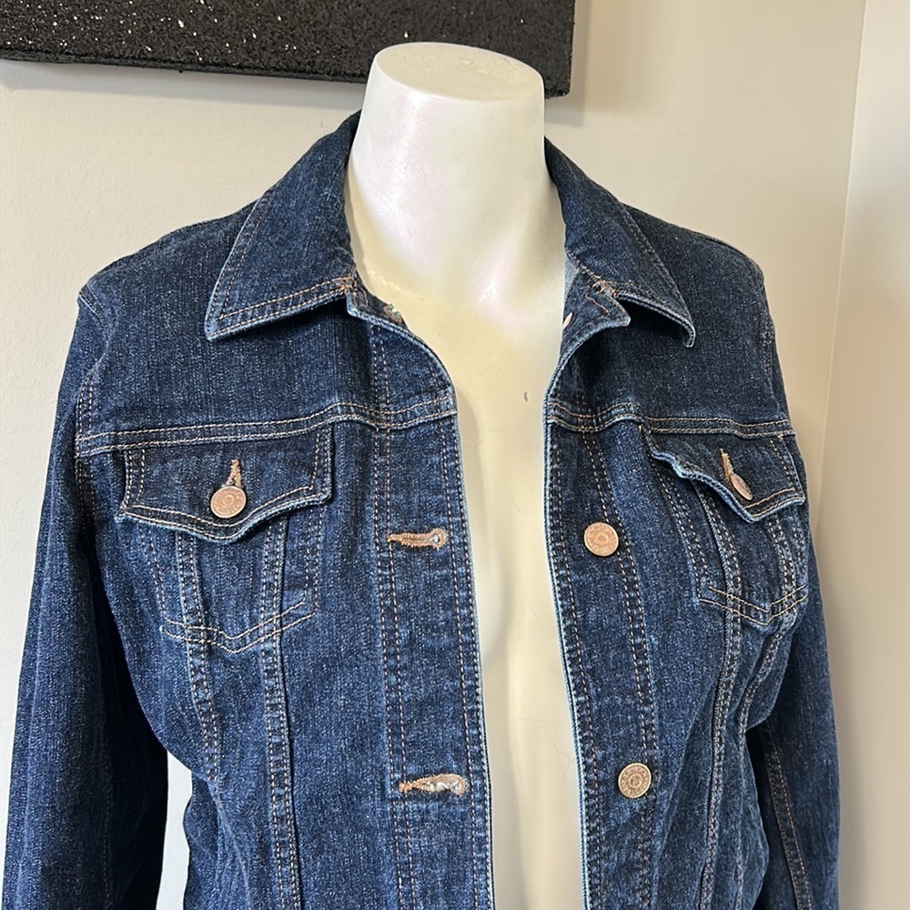 LAUREN Ralph Lauren Jean Jacket Womens Denim Trucker Jacket Pockets Sz XS - Picture 6 of 12